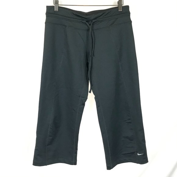 Womens Size Small Nike Gray Drawstring Cropped Yoga Pants - Picture 1 of 3